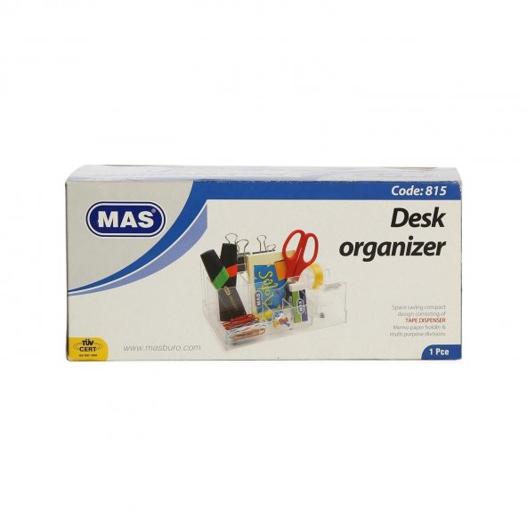 Mas 815 Desk Organizer (Bant Kesicili) Şeffaf - 2