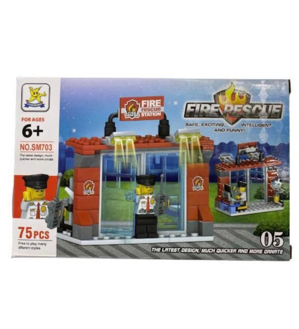 Lego İtfaiye Seti 75 Parça - İtfaiye İstasyonu - SM703-05