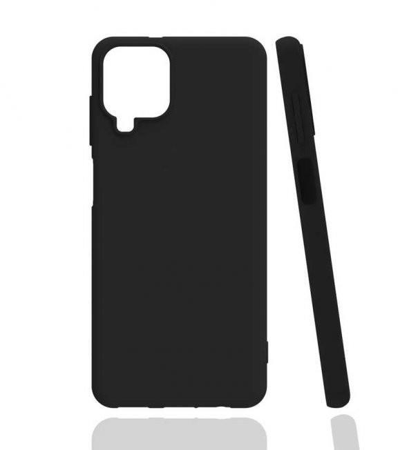 Samsung Galaxy A12 Kılıf Biye Silikon - Siyah