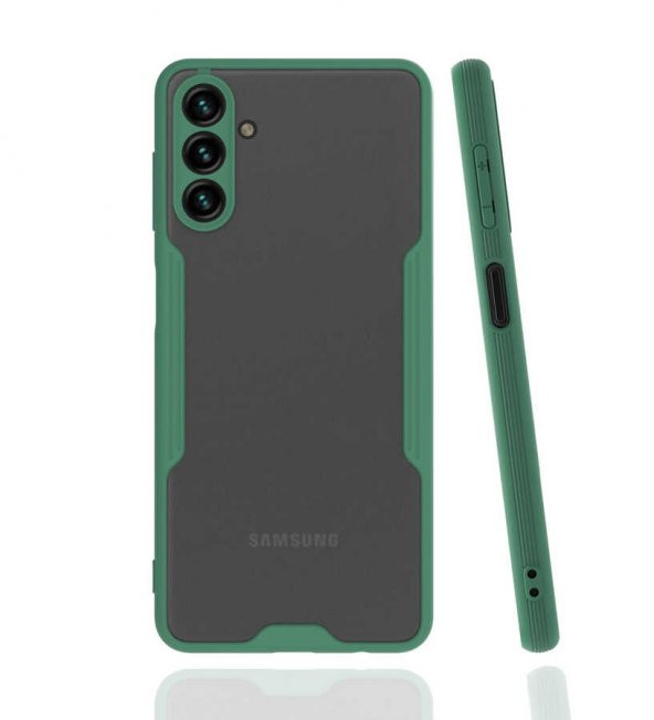 Samsung Galaxy A13 5G Kılıf Parfe Kapak - Koyu Yeşil