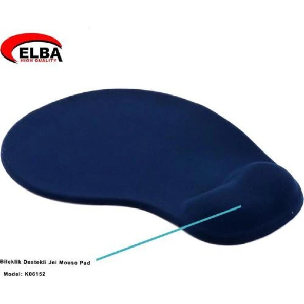 Elba K06152 Bileklikli Jel Mouse Pad Mavi