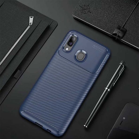 Samsung Galaxy A20 Kılıf Negro Silikon Kapak - Lacivert