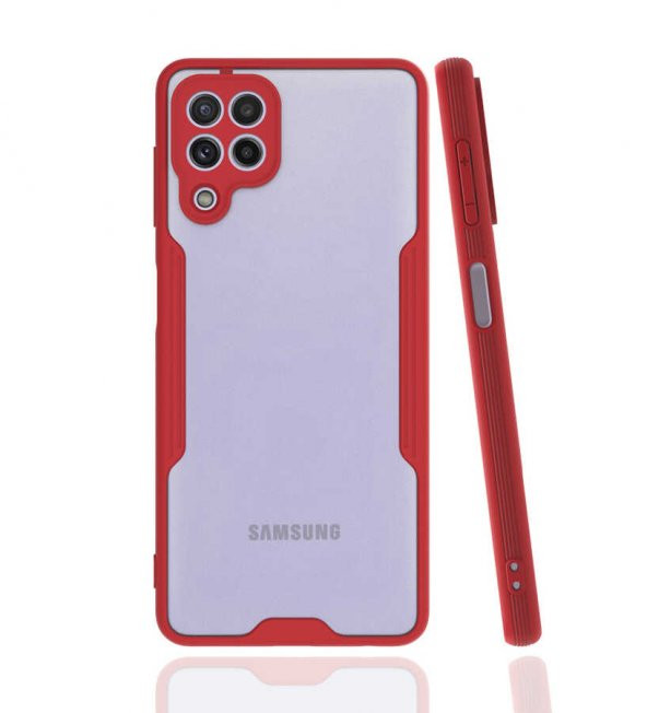 Samsung Galaxy A22 4G Kılıf Parfe Kapak - Kırmızı
