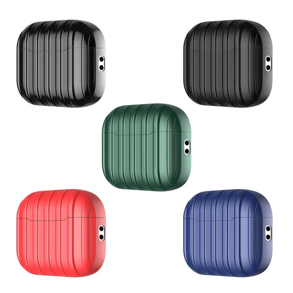 Apple Airpods Pro 2 Zore Airbag 30 Şeritli Bavul Tasarımlı Kılıf - 12