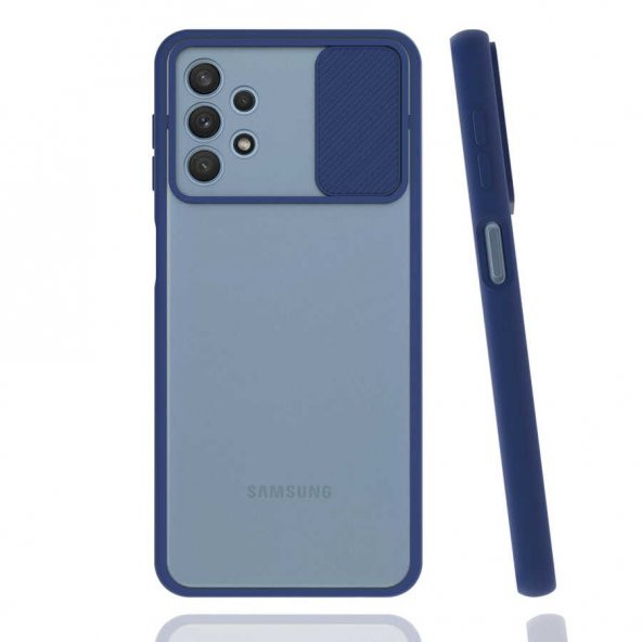 Samsung Galaxy A32 4G Kılıf Lensi Kapak - Lacivert