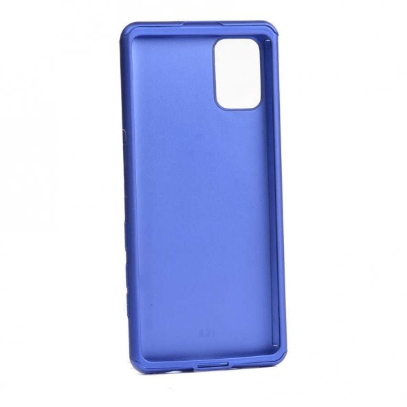 Samsung Galaxy A51 Kılıf 360 3 Parçalı Rubber Kapak - Saks Mavi