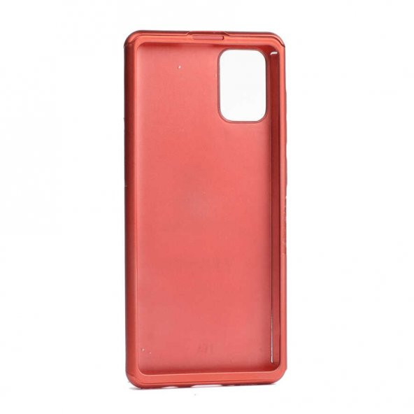Samsung Galaxy A51 Kılıf 360 3 Parçalı Rubber Kapak - Kırmızı