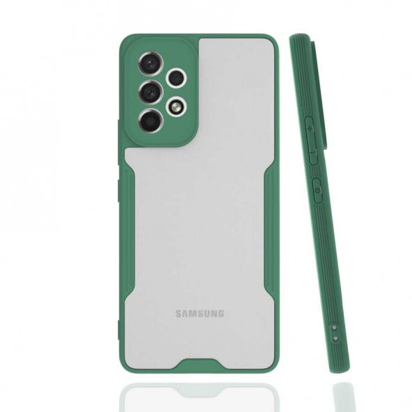 Samsung Galaxy A53 5G Kılıf Parfe Kapak - Koyu Yeşil