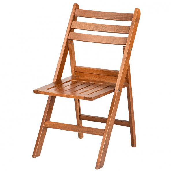 İspanya Atina Katlanır Ahşap Bahçe Balkon Takımı -60x60 Masa + 2 Sandalye Set - 4