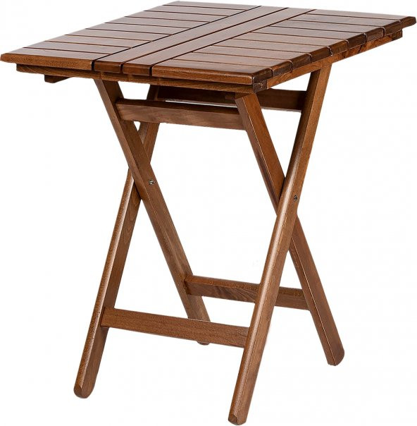 İspanya Atina Katlanır Ahşap Bahçe Balkon Takımı -60x60 Masa + 2 Sandalye Set - 5