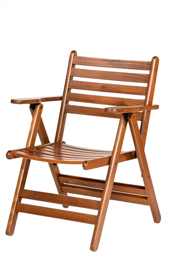 London Atina Katlanır Ahşap Bahçe Balkon Takımı -80x120 Masa + 4 Sandalye Set - 4