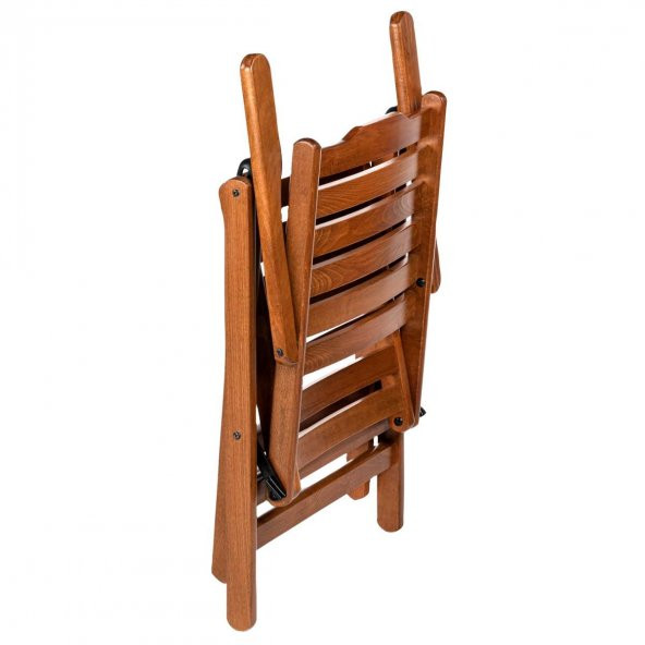 Ürgüp Ahşap Bahçe Balkon Takımı: 60x80 Masa + 2 Sandalye Katlanır Set - Resim 3