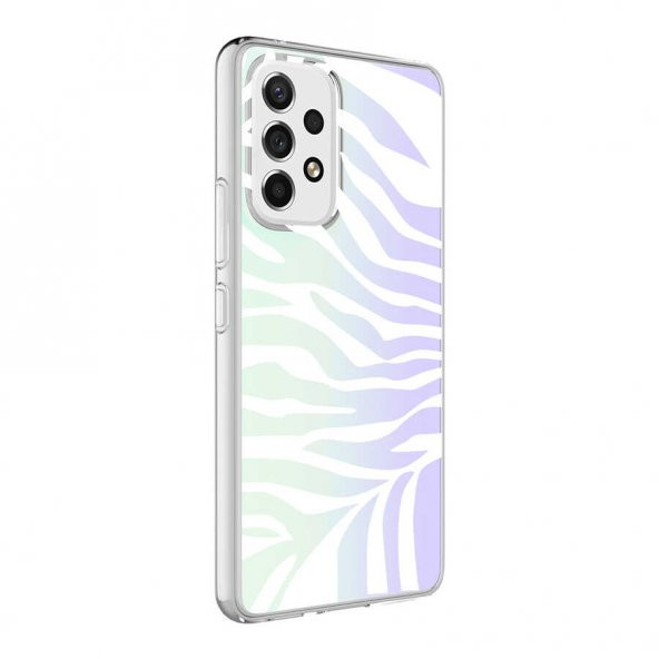 Samsung Galaxy A73 Kılıf M-Blue Desenli Kapak - Zebra No1