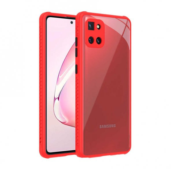 Samsung Galaxy A81 (Note 10 Lite) Kılıf ​​Kaff Kapak - Kırmızı