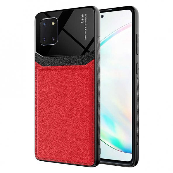 Samsung Galaxy A81 (Note 10 Lite) Kılıf ​Emiks Kapak - Kırmızı