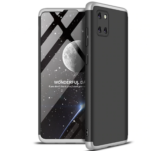 Samsung Galaxy A81 (Note 10 Lite) Kılıf Ays Kapak - Siyah-Gri