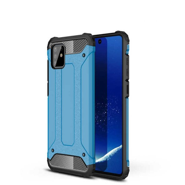 Samsung Galaxy A81 (Note 10 Lite) Kılıf Crash Silikon Kapak - Mavi