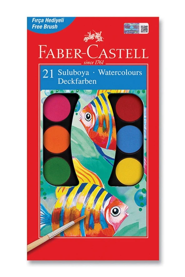 Faber Castell Sulu Boya 21 Renk Büyük Tablet
