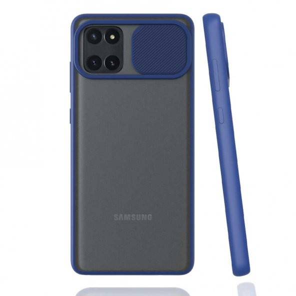 Samsung Galaxy A81 (Note 10 Lite) Kılıf Lensi Kapak - Lacivert