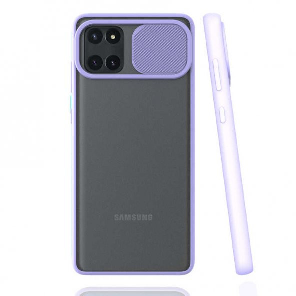 Samsung Galaxy A81 (Note 10 Lite) Kılıf Lensi Kapak - Lila