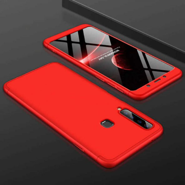 Samsung Galaxy A9 2018 Kılıf Ays Kapak - Kırmızı
