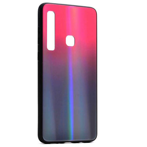 Samsung Galaxy A9 2018 Kılıf Friz Cam Kapak - Kırmızı
