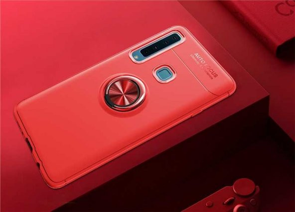 Samsung Galaxy A9 2018 Kılıf Ravel Silikon Kapak - Kırmızı