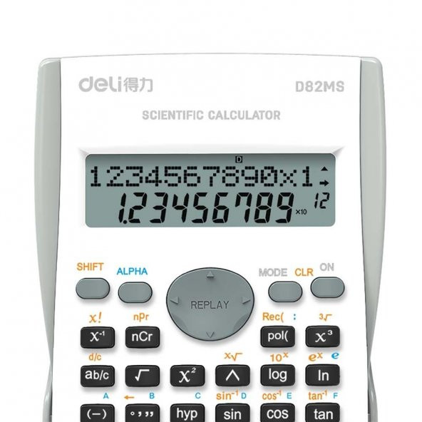Deli D82Ms Bilimsel Hesap Makinesi 240F-10+2 Digits Beyaz - 3