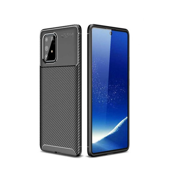 Samsung Galaxy A91 (S10 Lite) Kılıf Negro Silikon Kapak - Siyah