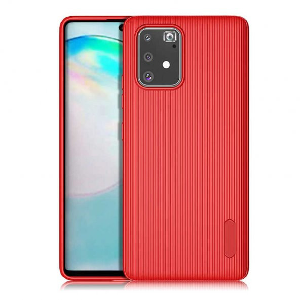 Samsung Galaxy A91 (S10 Lite) Kılıf Tio Silikon - Kırmızı