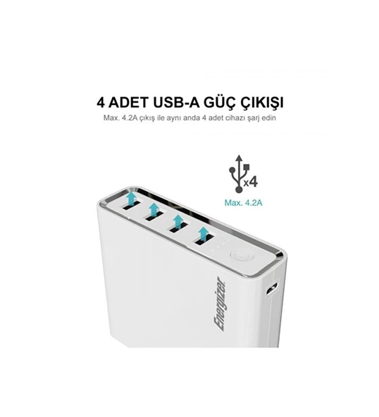 Ultimate Xp20001pd 20000mah 5 Çıkışlı Ultra Hızlı Taşınabilir Şarj Cihazı Gri - 4