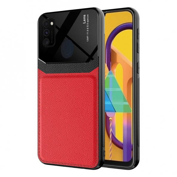 Samsung Galaxy M21 Kılıf ​Emiks Kapak - Kırmızı