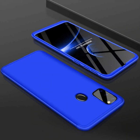 Samsung Galaxy M21 Kılıf Ays Kapak - Mavi