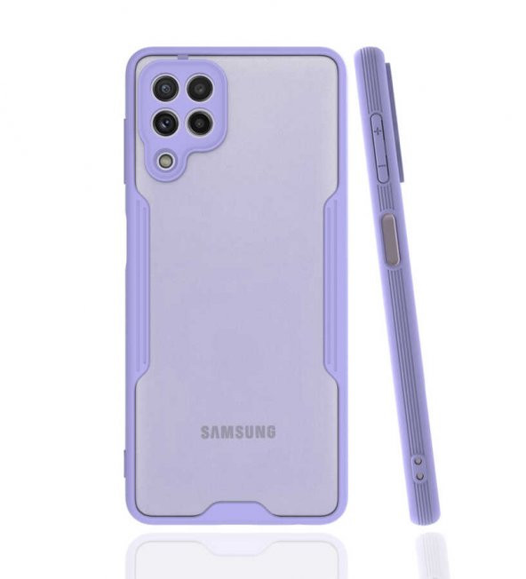 Samsung Galaxy M22 Kılıf Parfe Kapak - Mor