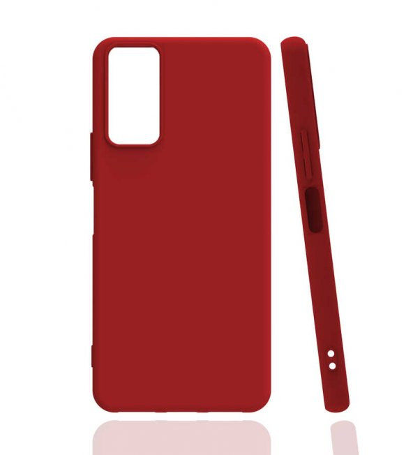 Samsung Galaxy M52 Kılıf Biye Silikon - Kırmızı