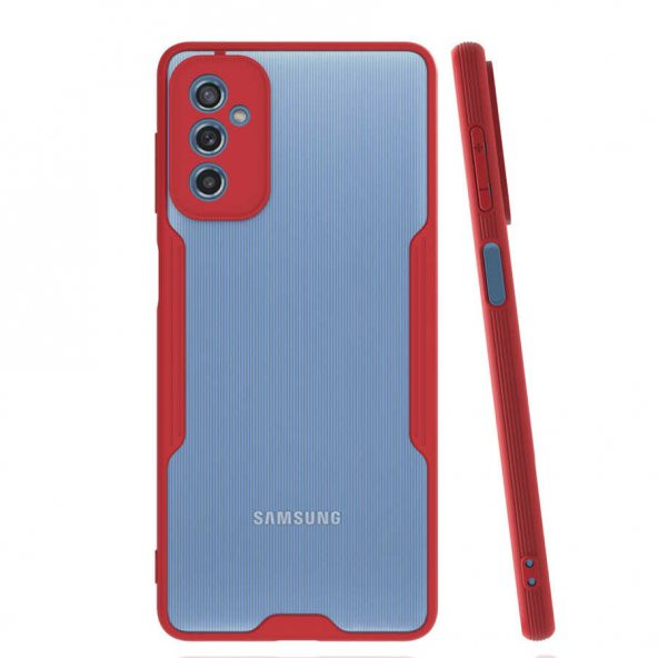 Samsung Galaxy M52 Kılıf Parfe Kapak - Kırmızı