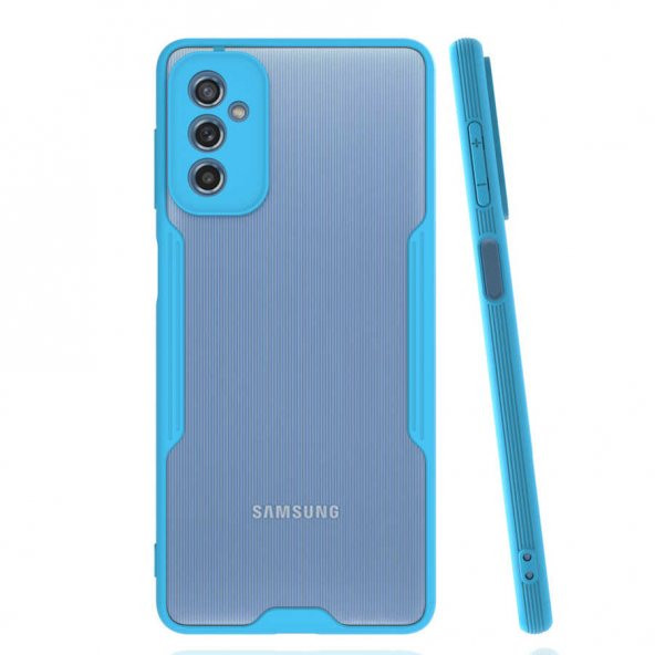 Samsung Galaxy M52 Kılıf Parfe Kapak - Mavi