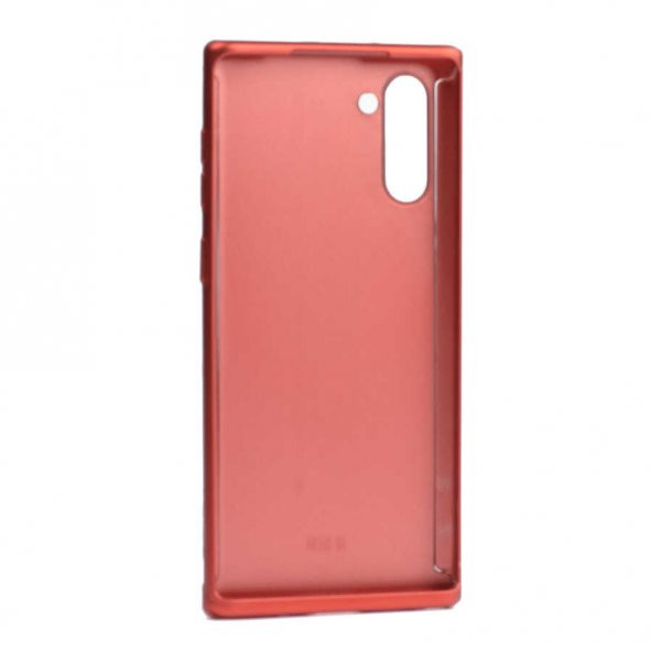 Samsung Galaxy Note 10 Kılıf 360 3 Parçalı Rubber Kapak - Kırmızı