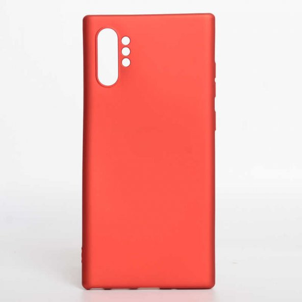 Samsung Galaxy Note 10 Plus Kılıf Premier Silikon Kapak - Kırmızı