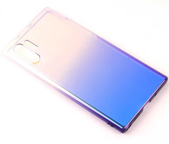 Samsung Galaxy Note 10 Plus Kılıf Renkli Transparan Kapak - Mor