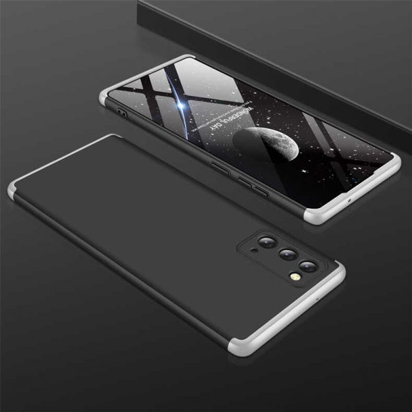 Samsung Galaxy Note 20 Kılıf Ays Kapak - Siyah-Gri