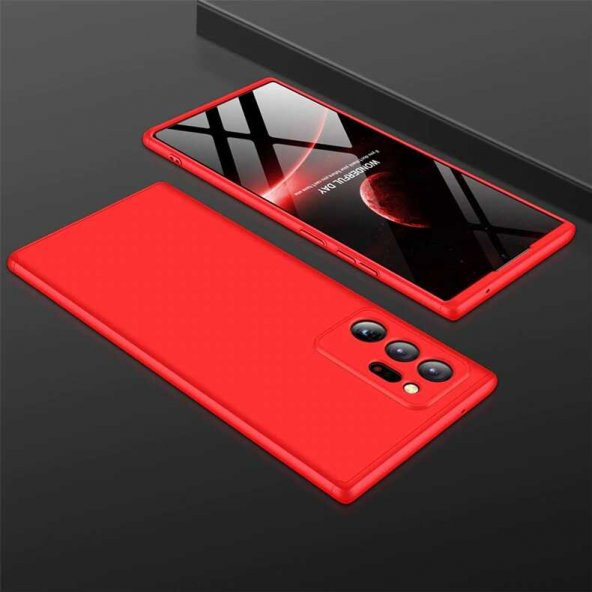 Samsung Galaxy Note 20 Ultra Kılıf Ays Kapak - Kırmızı