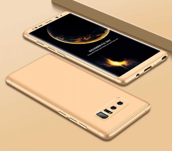 Samsung Galaxy Note 8 Kılıf Ays Kapak - Gold