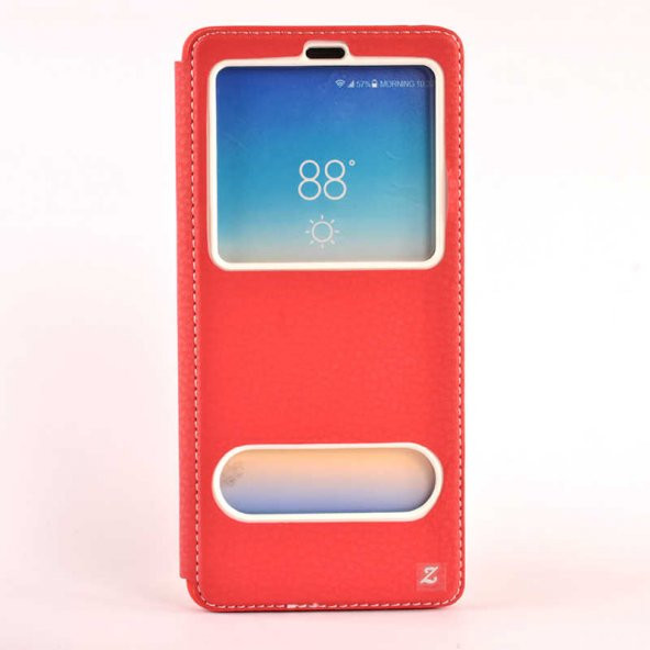 Samsung Galaxy Note 8 Kılıf Dolce Kapaklı Kılıf - Kırmızı