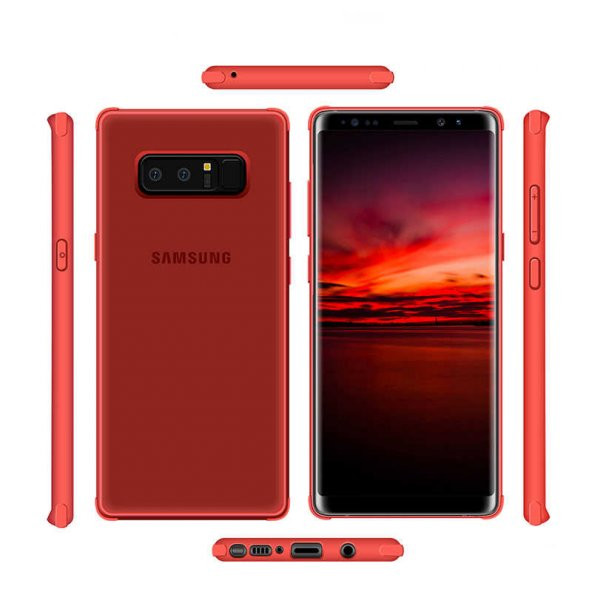 Samsung Galaxy Note 8 Kılıf Odyo Silikon - Kırmızı