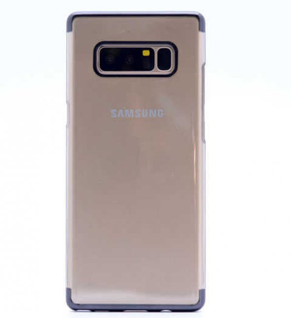 Samsung Galaxy Note 8 Kılıf Tareks Şeffaf Kapak - Siyah