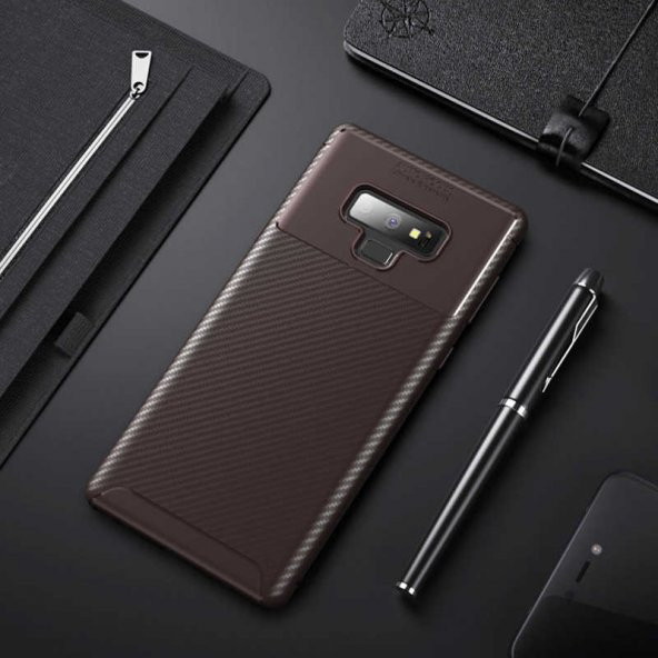Samsung Galaxy Note 9 Kılıf Negro Silikon Kapak - Kahverengi