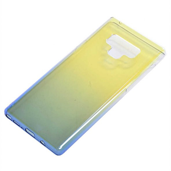 Samsung Galaxy Note 9 Kılıf Renkli Transparan Kapak - Mavi