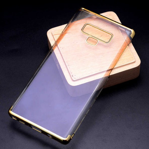 Samsung Galaxy Note 9 Kılıf Tareks Şeffaf Kapak - Gold