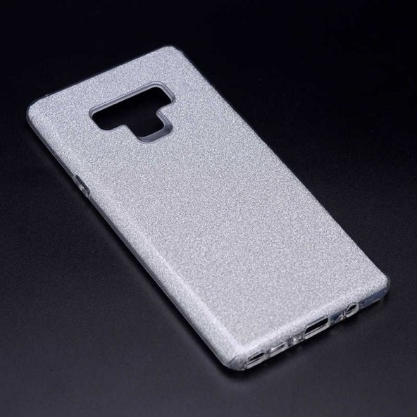 Samsung Galaxy Note 9 Kılıf Shining Silikon - Gümüş